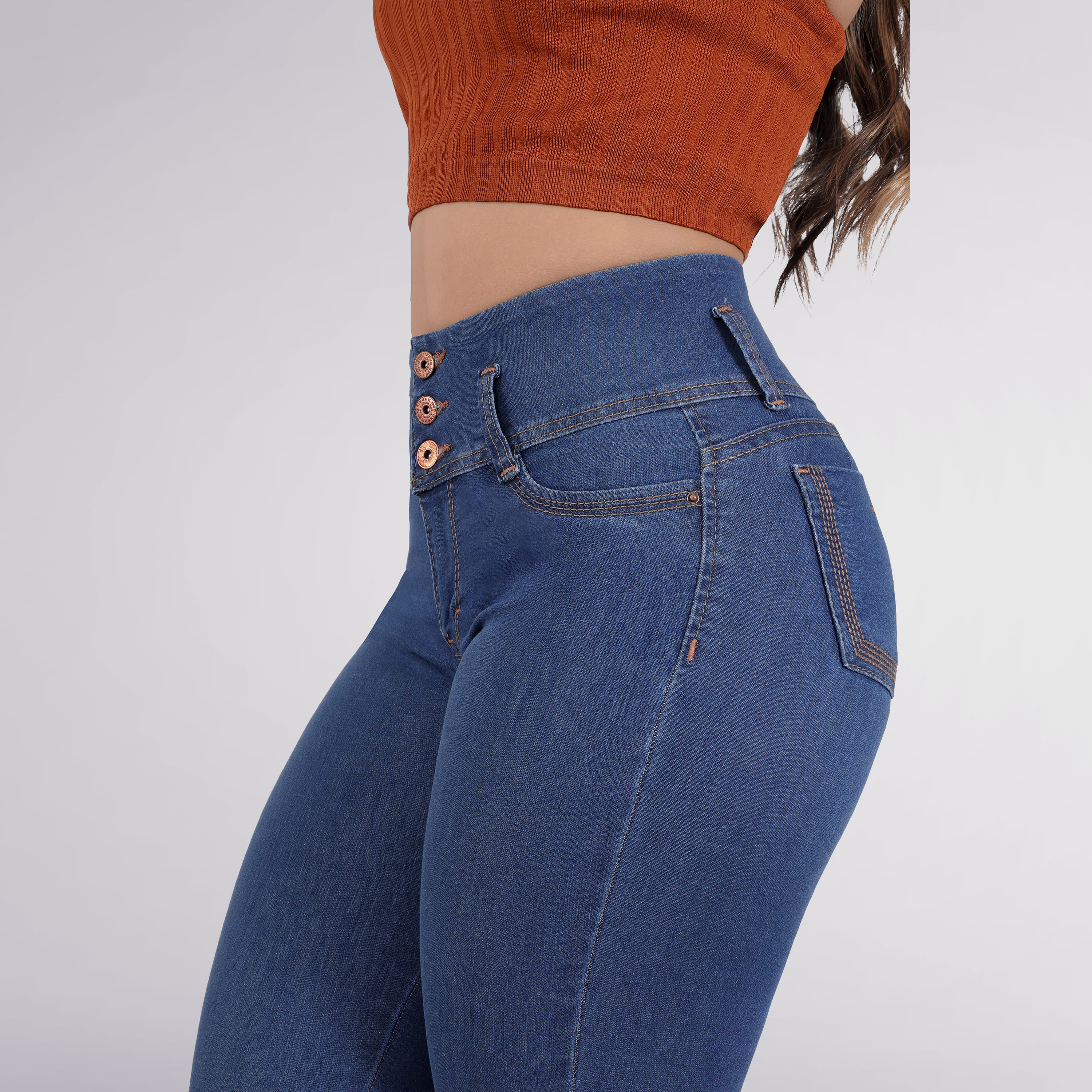 Foto 3 pulgar | Jeans Colombianos Skinny Sea Brazil Para Mujer 2491/01