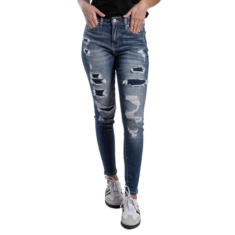 Foto 2 pulgar | Pantalón High Rise Skinny Mujer Balam Bl7101 Azul