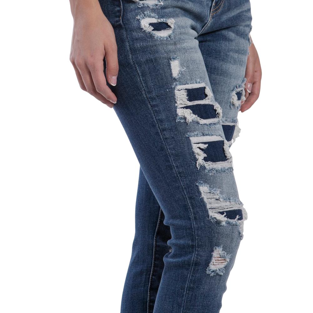 Foto 4 | Pantalón High Rise Skinny Mujer Balam Bl7101 Azul