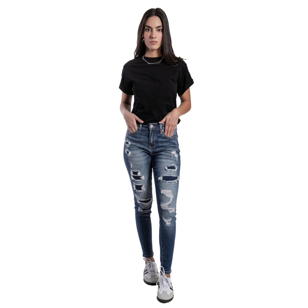 Foto 5 | Pantalón High Rise Skinny Mujer Balam Bl7101 Azul