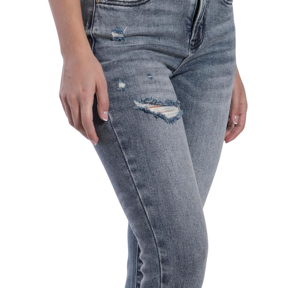 Foto 5 pulgar | Pantalón High Rise Skinny Mujer Balam Bl7052 Azul