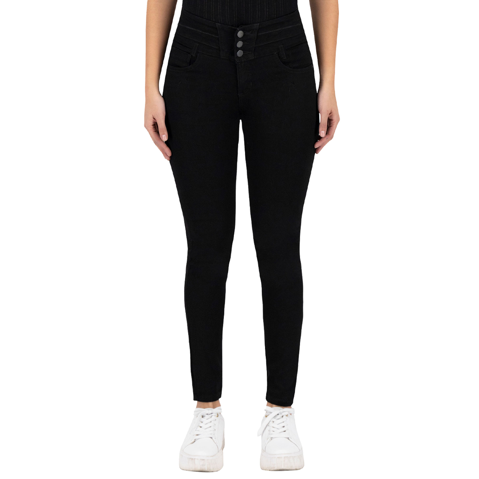 Foto 2 pulgar | Pantalón Skinny Britos Jeans Negros Mezclilla para Mujer