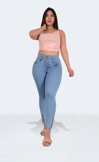 Foto 8 | Jeans Dama Pantalones Mujer Colombiano Levanta Pompa 3901/05