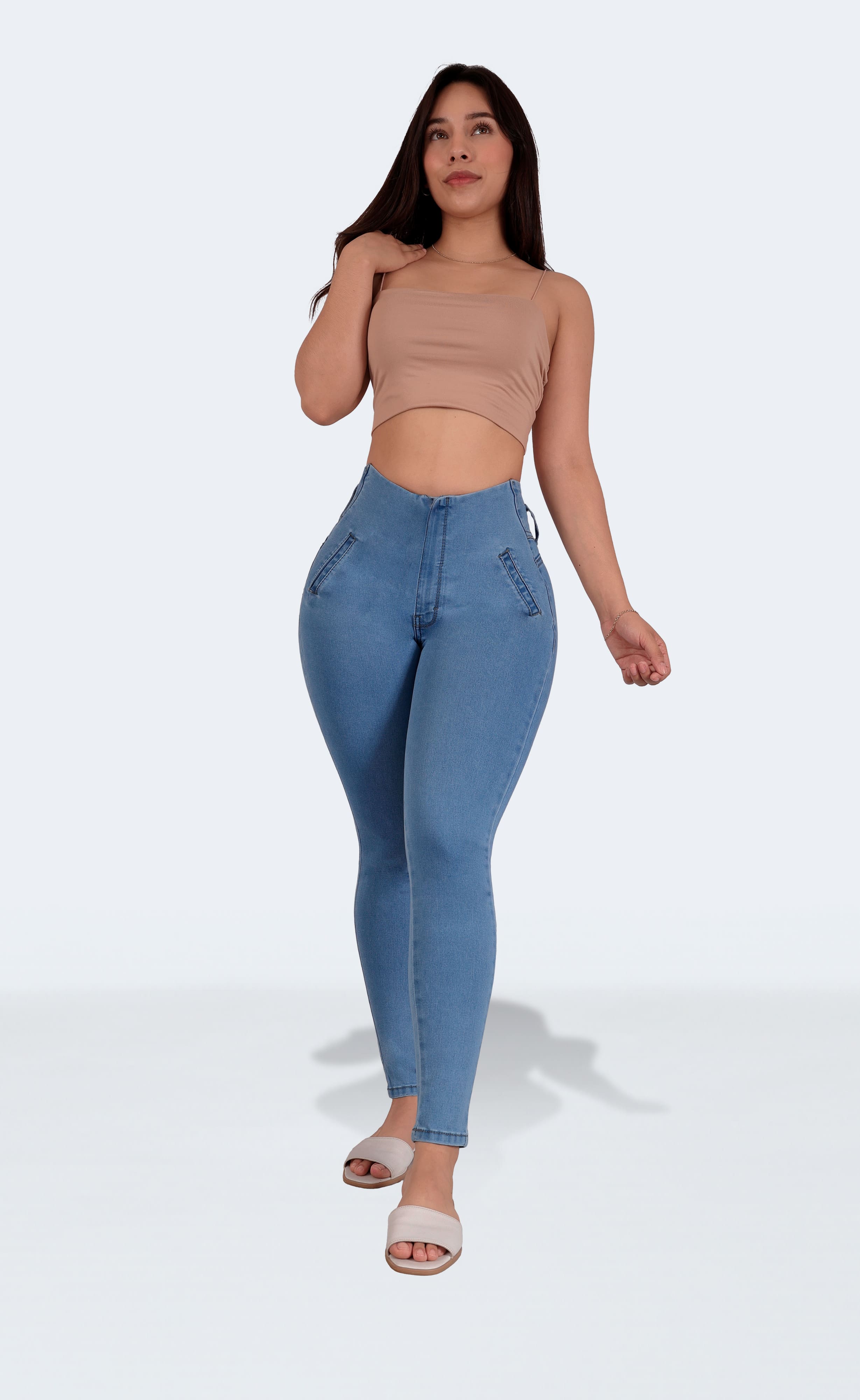 Foto 9 pulgar | Jeans Faja Dama Levanta Pompa Sea Brazil 3671/05