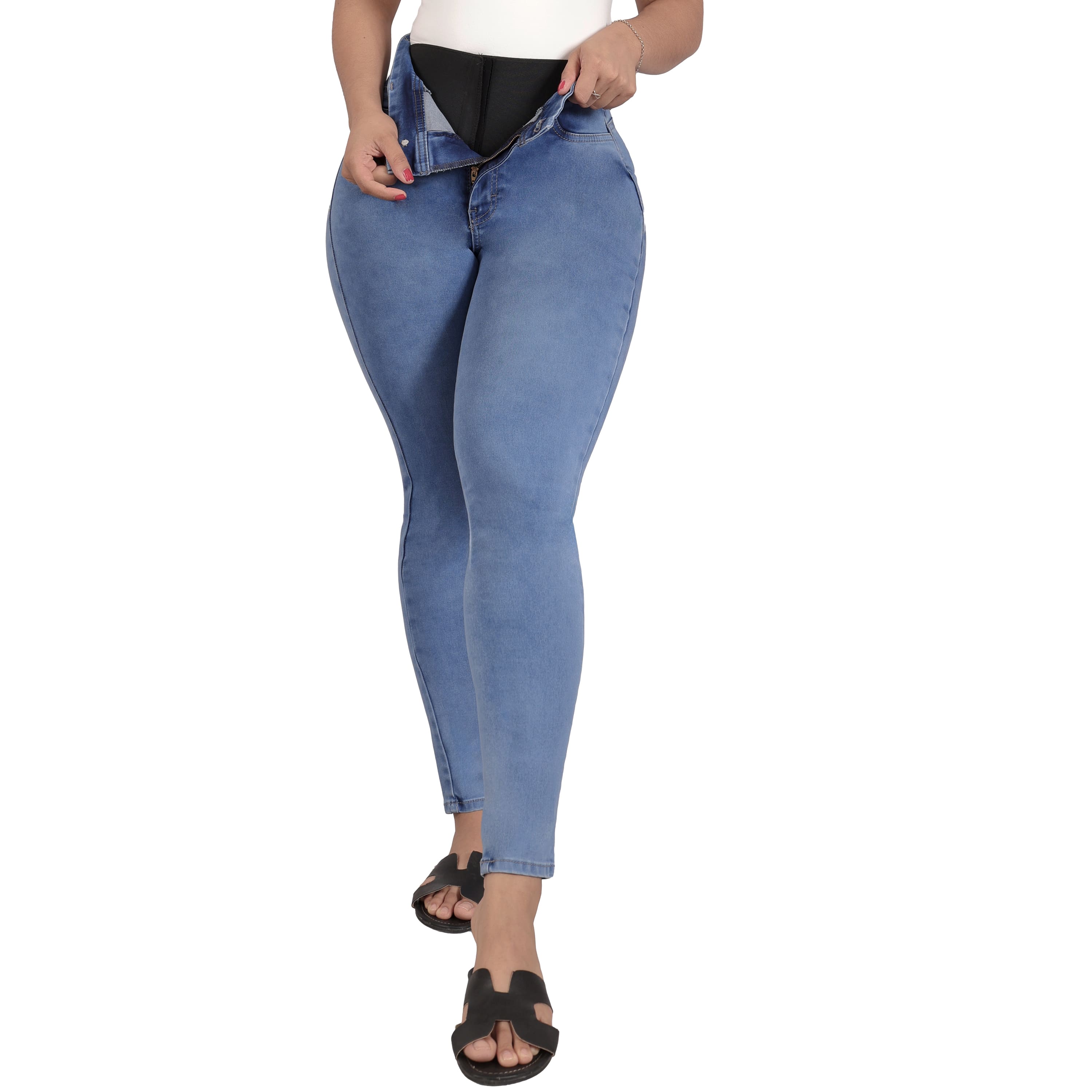 Foto 3 pulgar | Jeans Pantalón De Mezclilla Levanta Pompa Corte Colombiano 3769/05