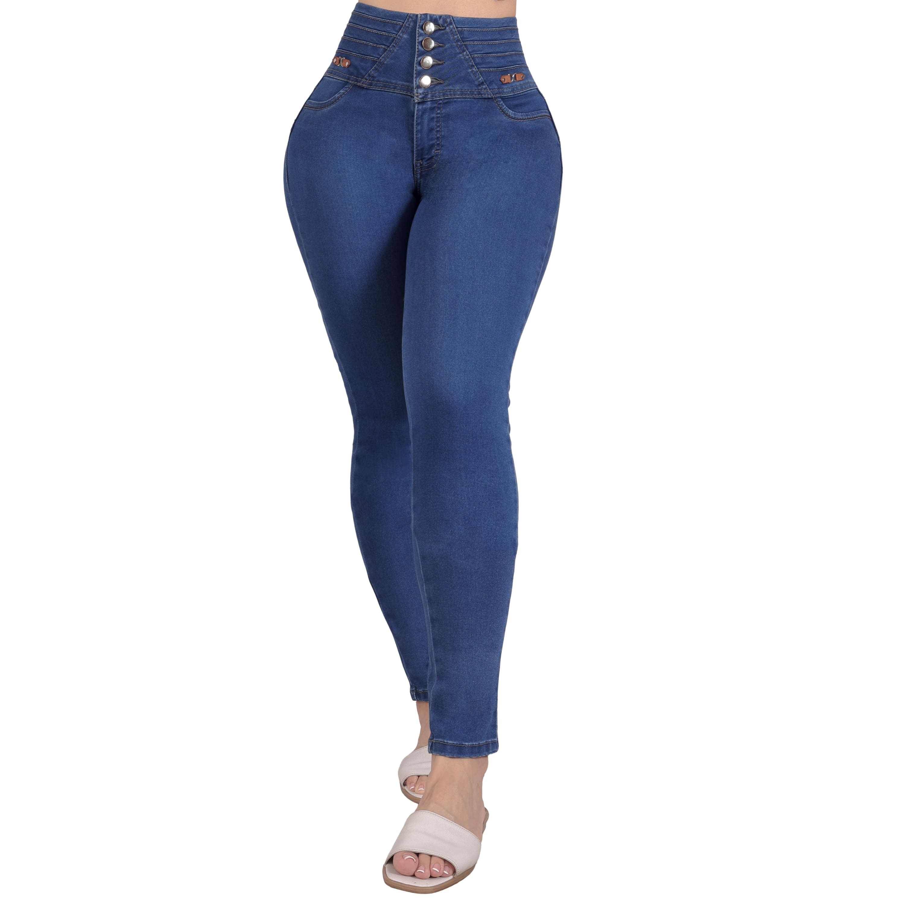 Foto 2 pulgar | Jeans Dama Pantalones Mujer Colombiano Levanta Pompa 3898/04