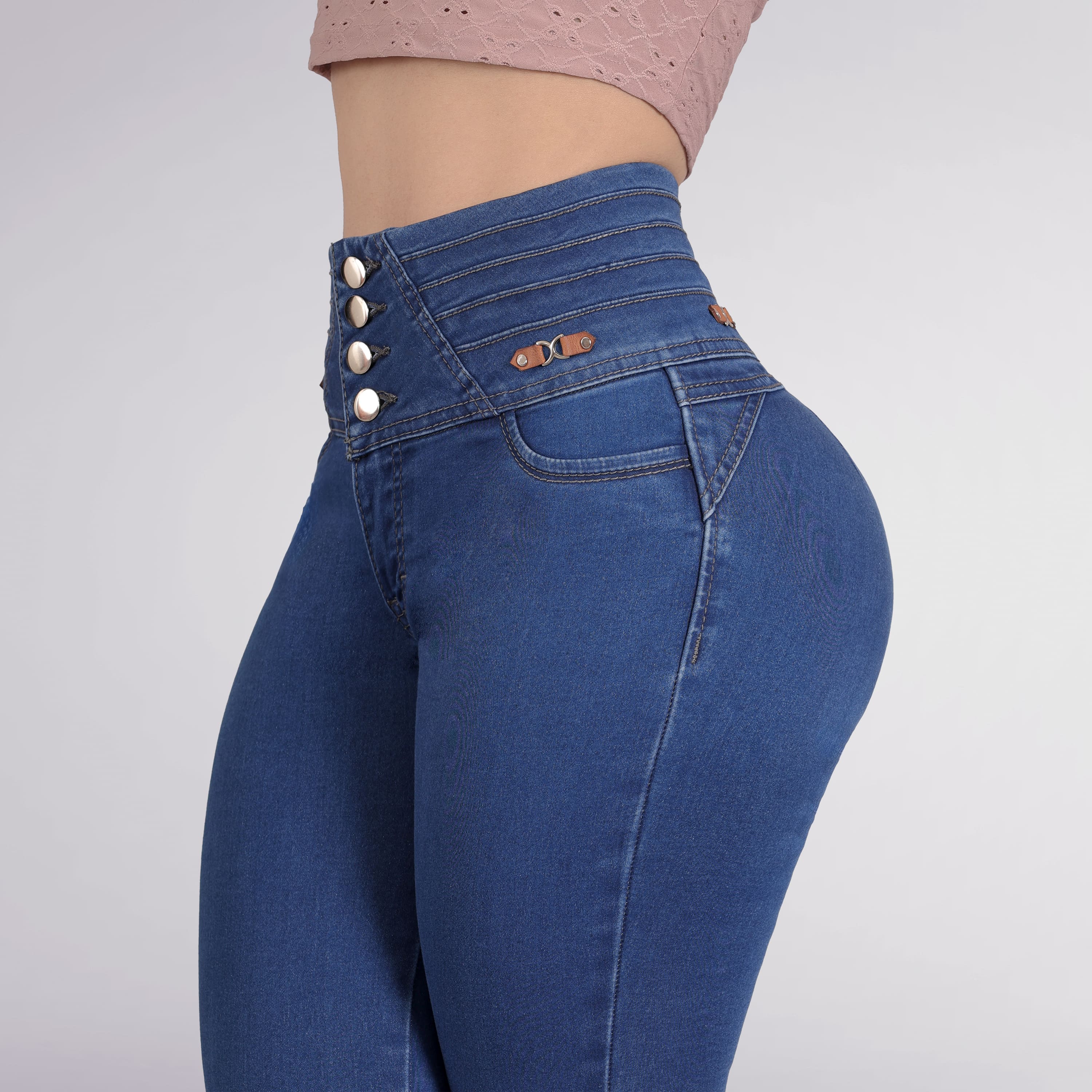 Foto 3 pulgar | Jeans Dama Pantalones Mujer Colombiano Levanta Pompa 3898/04