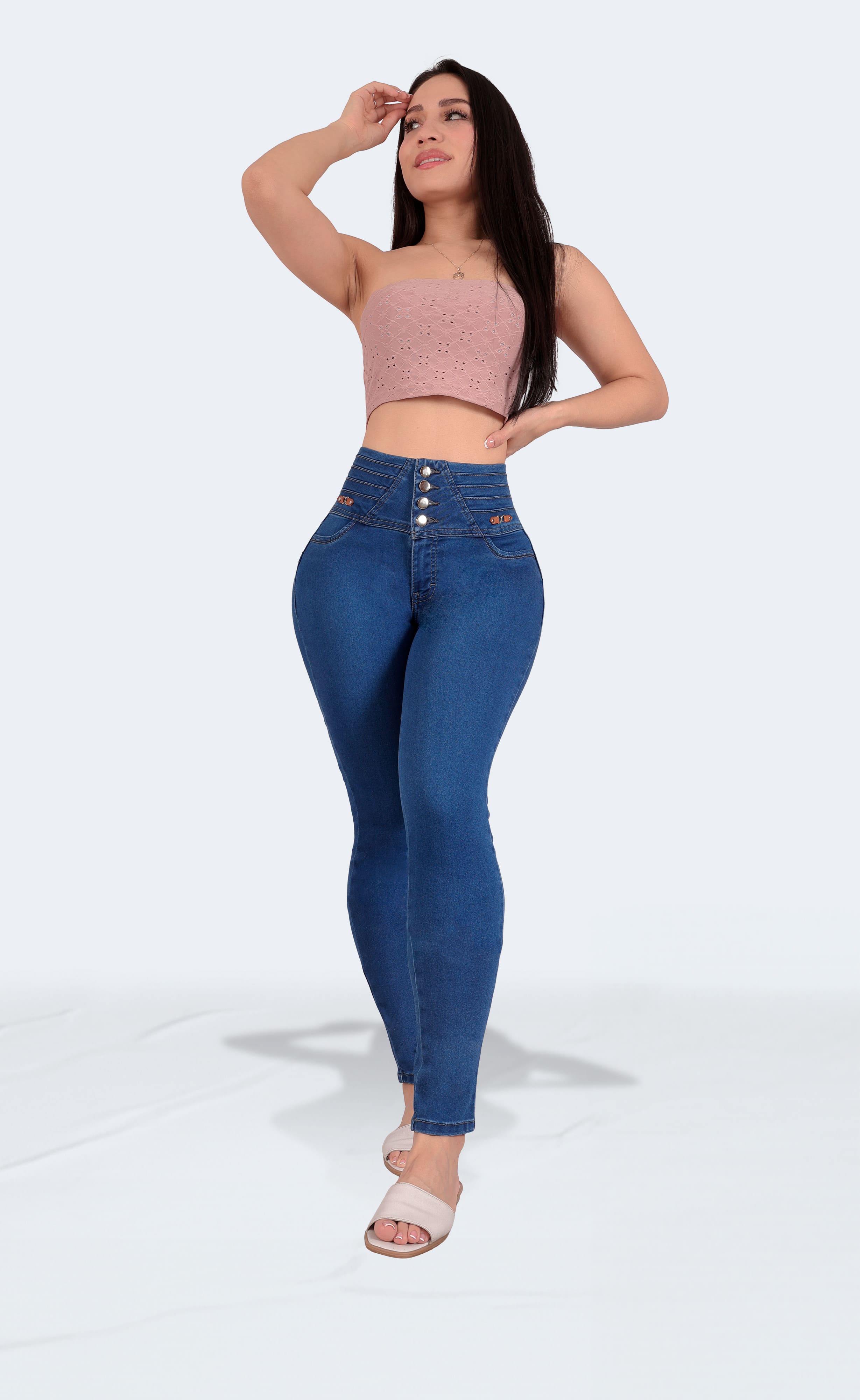 Foto 4 pulgar | Jeans Dama Pantalones Mujer Colombiano Levanta Pompa 3898/04