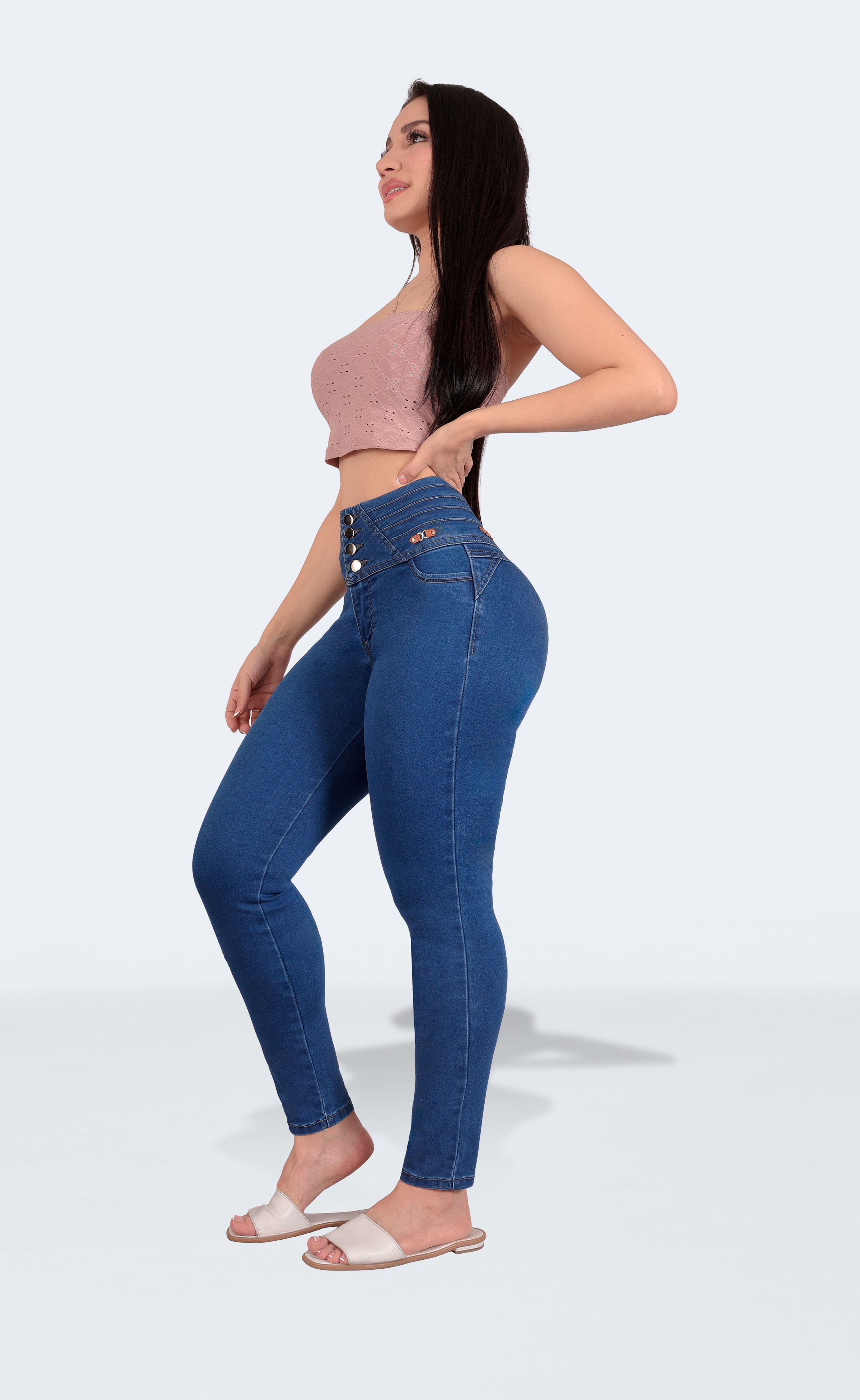 Foto 5 pulgar | Jeans Dama Pantalones Mujer Colombiano Levanta Pompa 3898/04