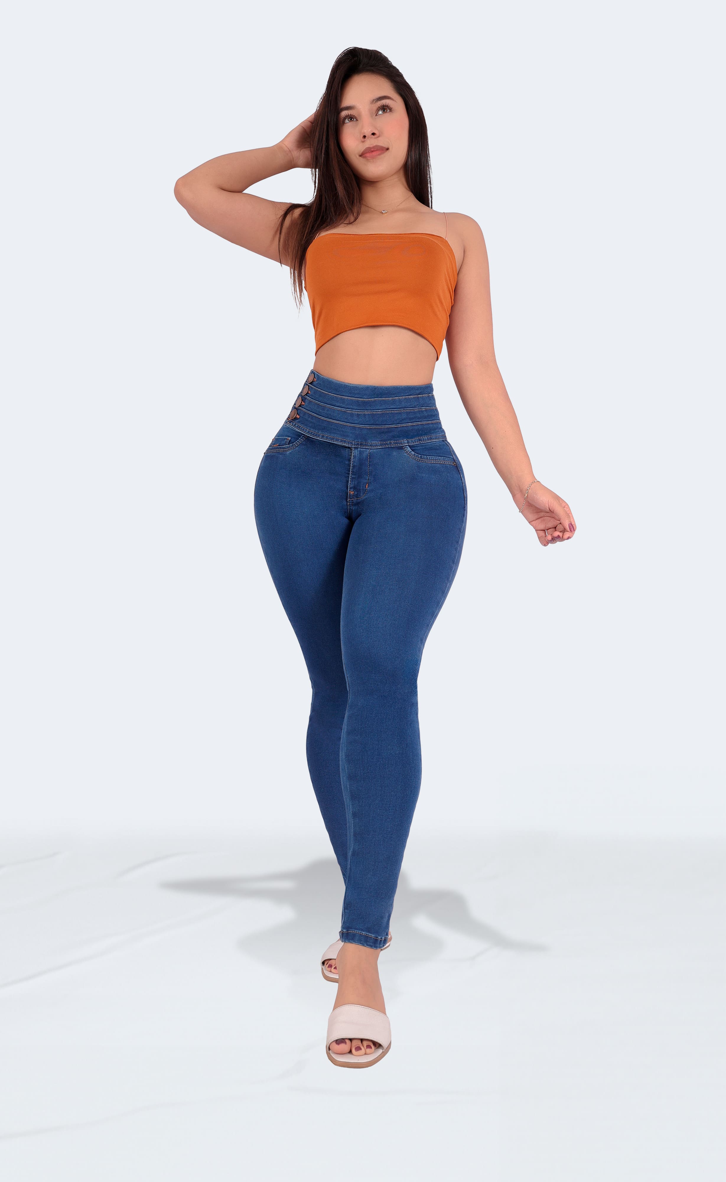 Foto 6 pulgar | Jeans Dama Pantalones Mujer Colombiano Levanta Pompa 3685/03
