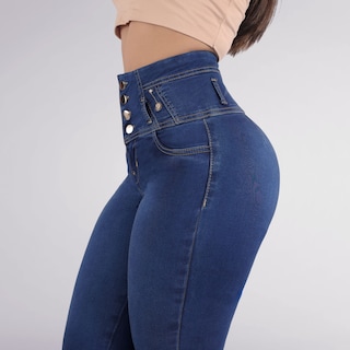 Foto 2 | Jeans Dama Pantalones Mujer Levanta Pompas Corte Colombiano