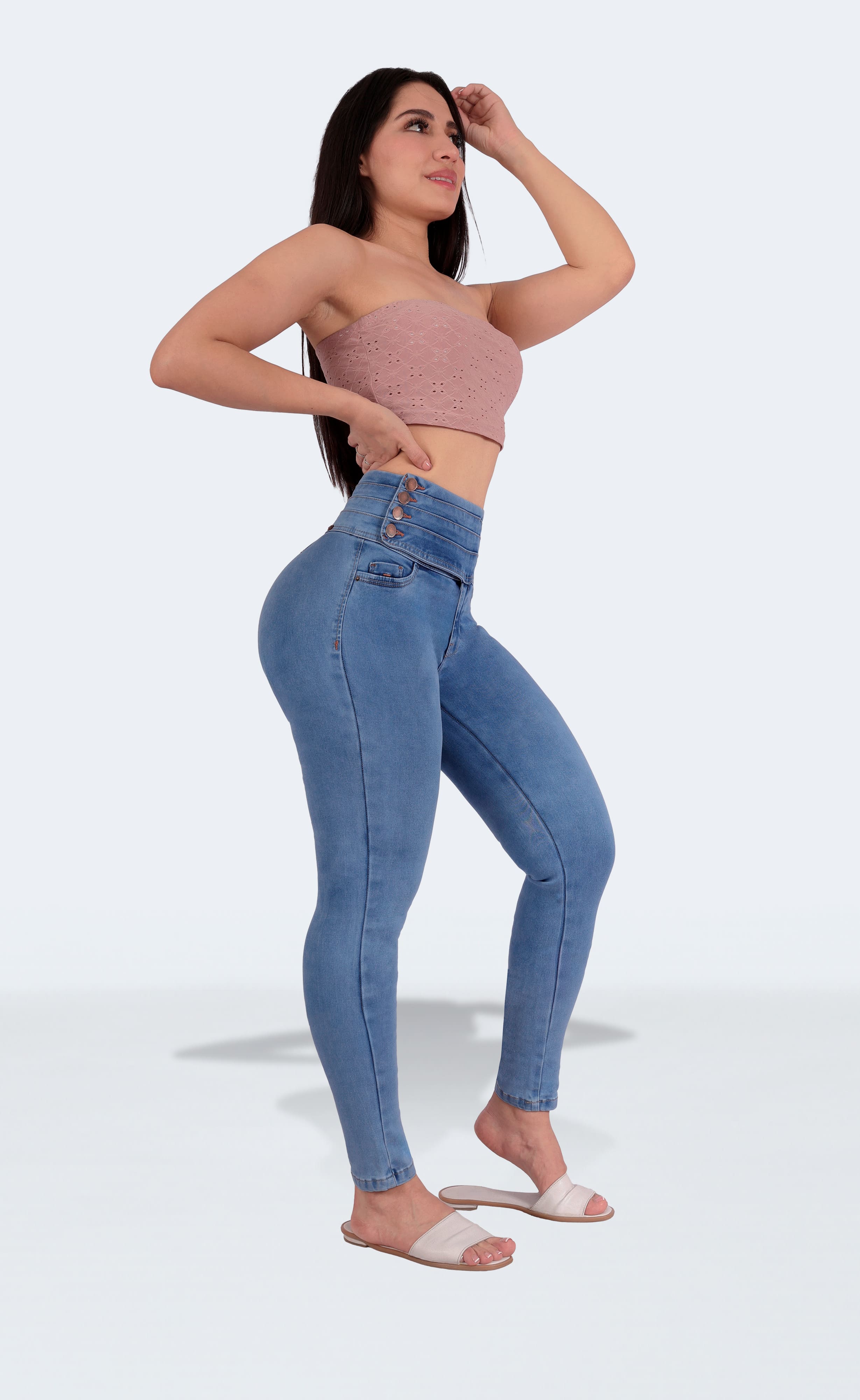 Foto 5 pulgar | Jeans Colombianos Skinny Sea Brazil Para Mujer 3685/04