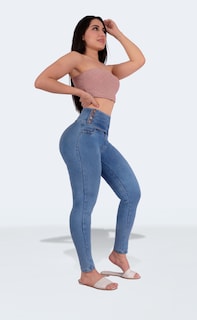 Foto 4 | Jeans Colombianos Skinny Sea Brazil Para Mujer 3685/04