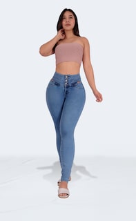 Foto 3 | Jeans Dama Pantalones Mujer Colombiano Levanta Pompa