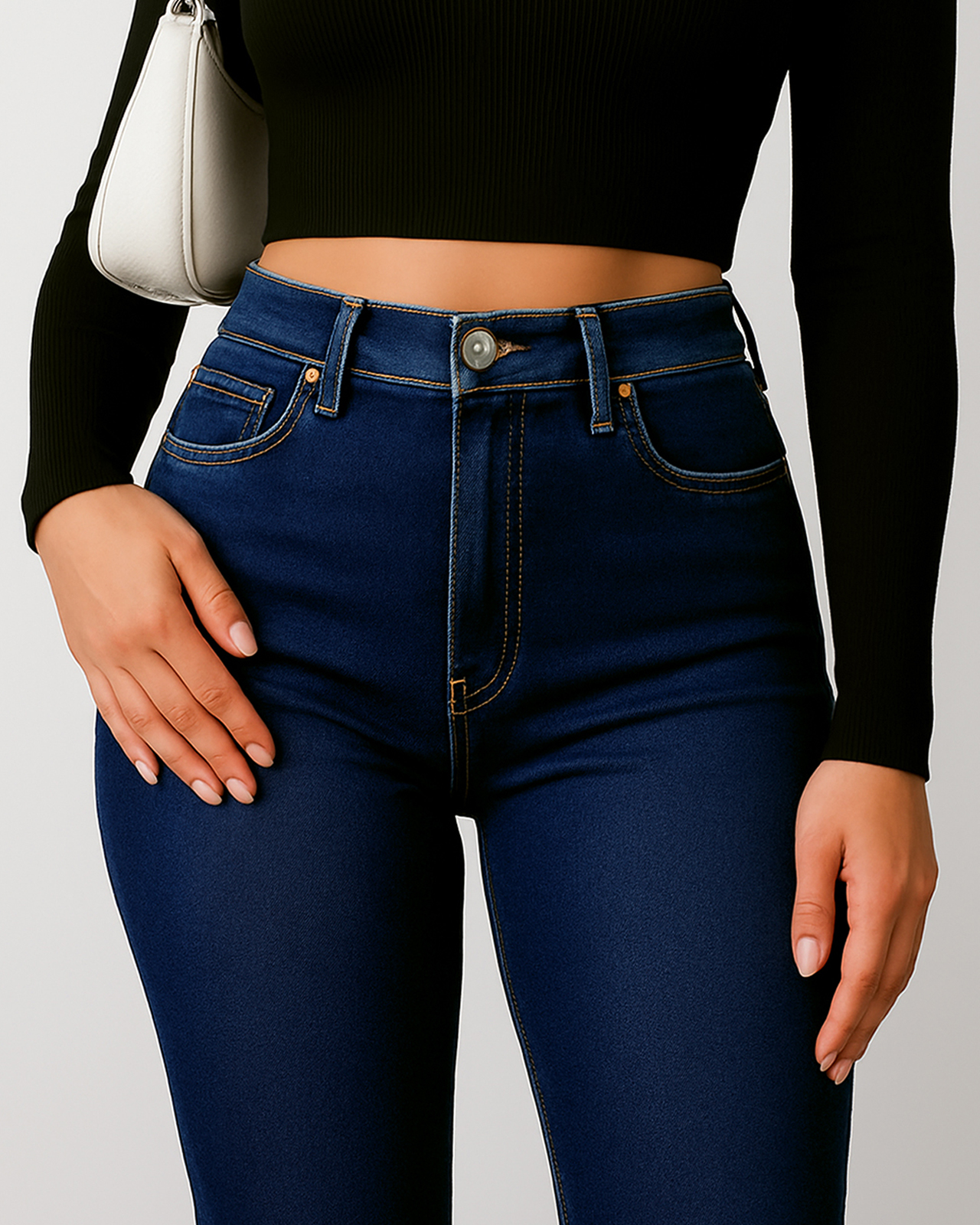 Foto 3 pulgar | Pantalón Skinny De Mezclilla Para Mujer Ocean Point Corte Tiro Alto
