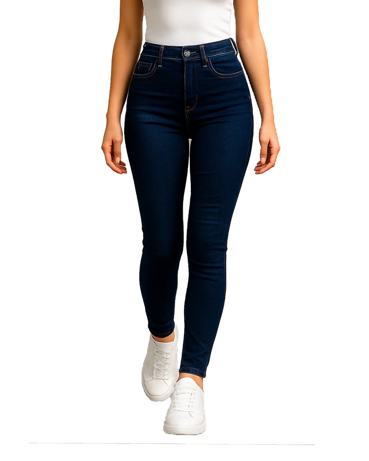 Foto 1 | Pantalón Skinny De Mezclilla Para Mujer Ocean Point Corte Tiro Alto