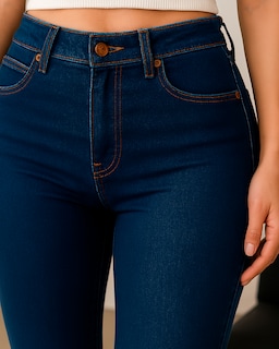 Foto 3 | Pantalón Skinny De Mezclilla Para Mujer Ocean Point Corte Tiro Alto
