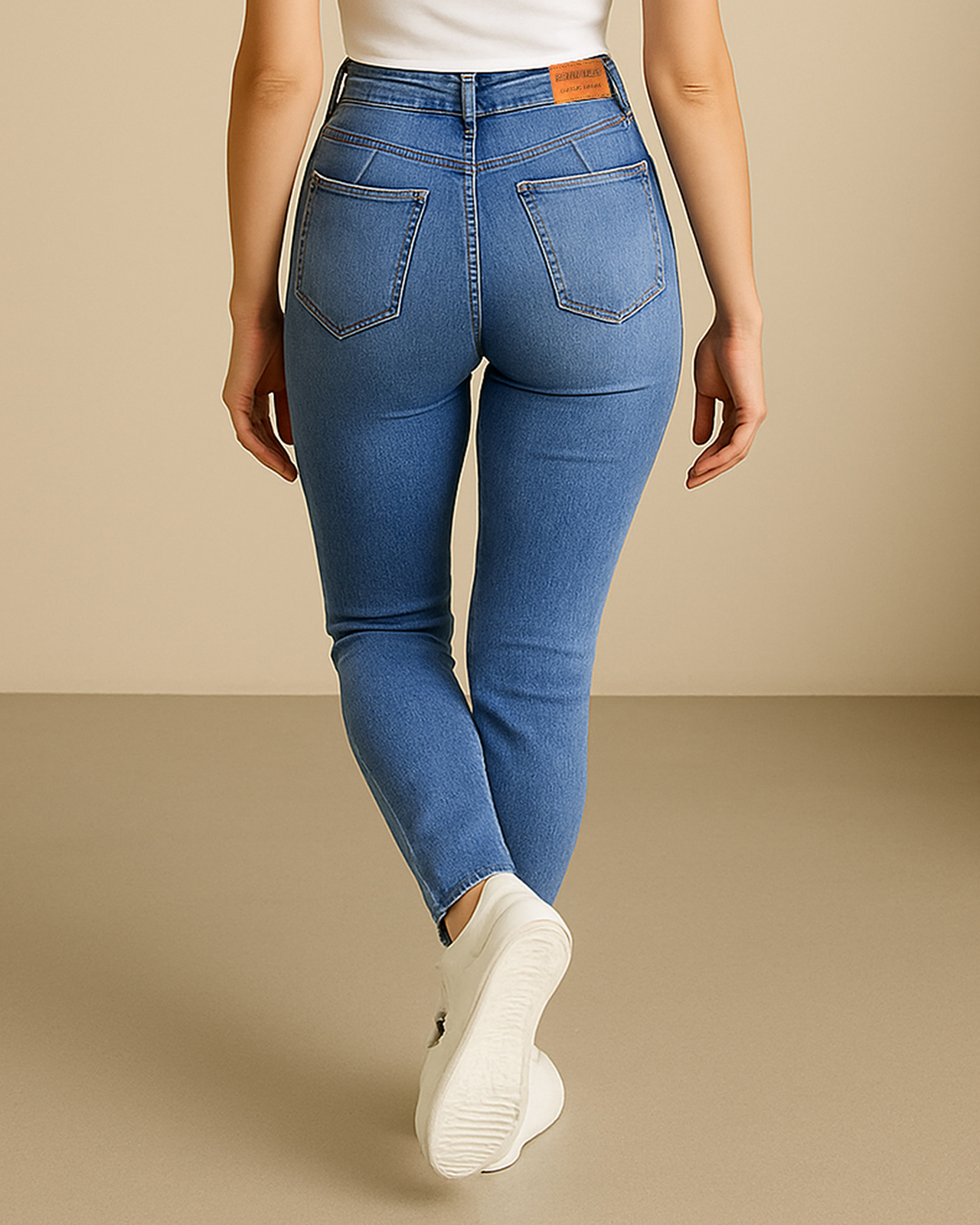 Foto 4 pulgar | Pantalón Skinny De Mezclilla Para Mujer Ocean Point Corte Tiro Alto