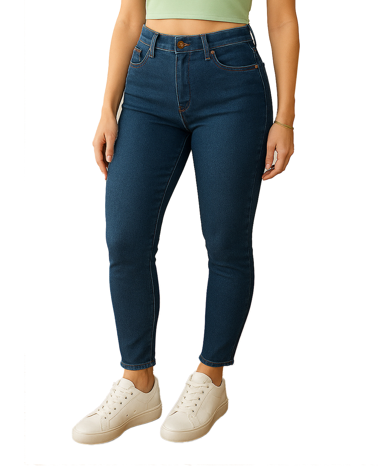Foto 2 pulgar | Pantalón Skinny De Mezclilla Para Mujer Ocean Point Corte Tiro Alto