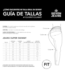 Foto 6 | Jeans Mujer Skinny Cintura Alta Push Up Buenissima 0072stme Seven Jeans