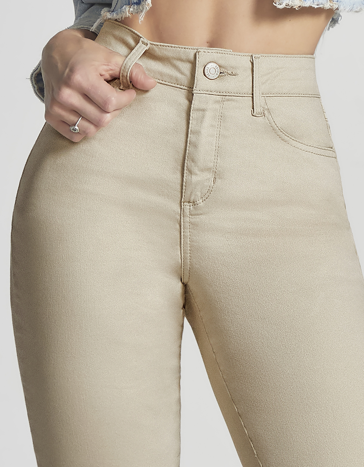 Foto 4 pulgar | Jeans Mujer Skinny Cintura Alta 7032kaki Seven Jeans