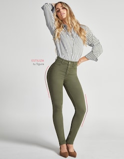 Foto 5 | Jeans Mujer Skinny Cintura Alta 7032oliv Seven Jeans