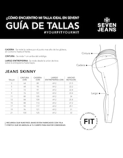 Foto 7 | Jeans Mujer Skinny Cintura Alta 7032oliv Seven Jeans