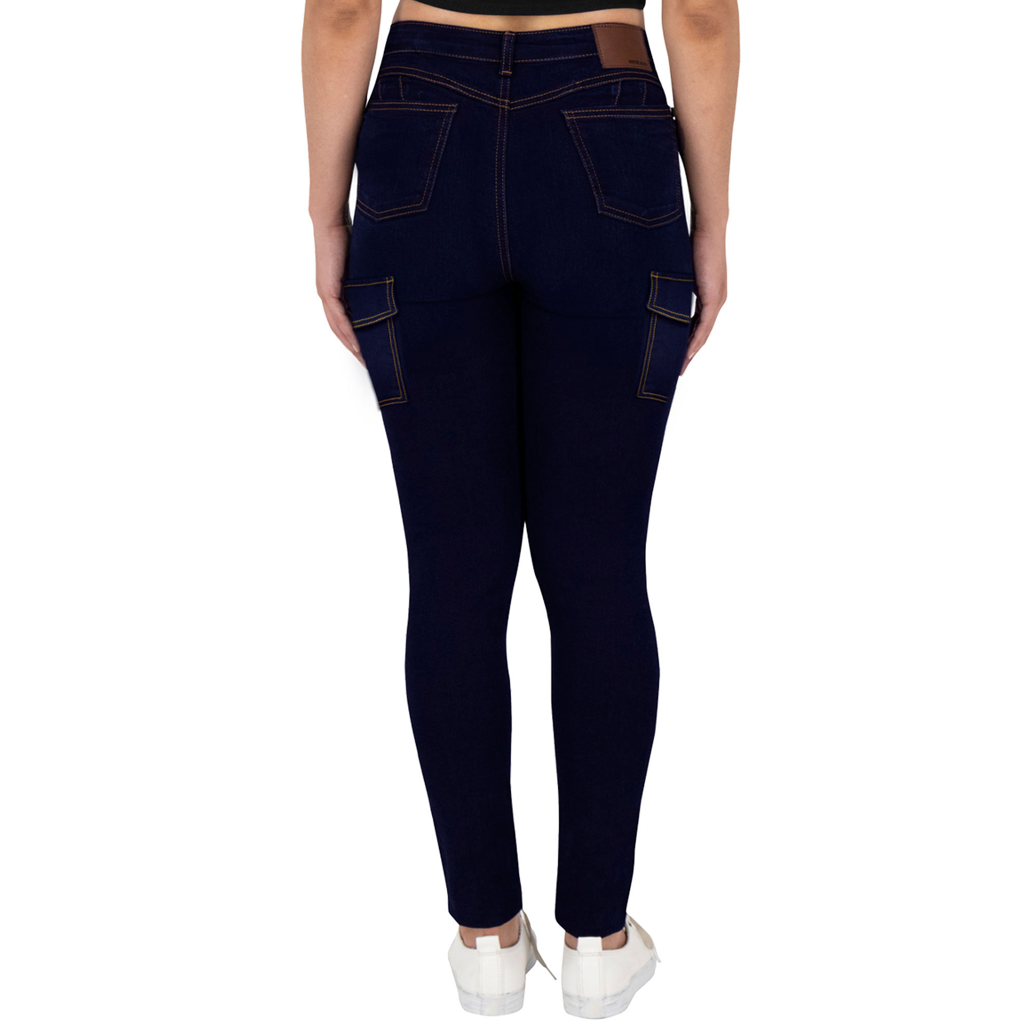 Foto 3 pulgar | Pantalón Skinny Cargo Britos Jeans Mezclilla 025705 para Mujer