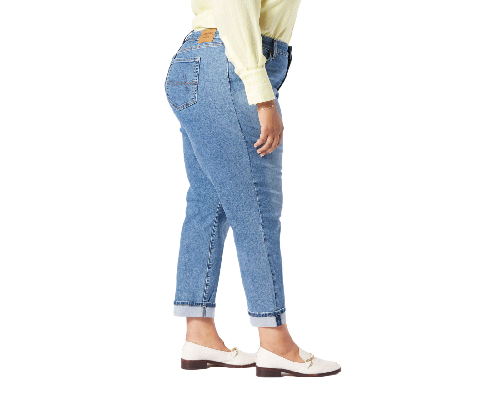 Foto 3 pulgar | Jeans 84594-0014 Mid-rise Boyfriend Denizen Plus