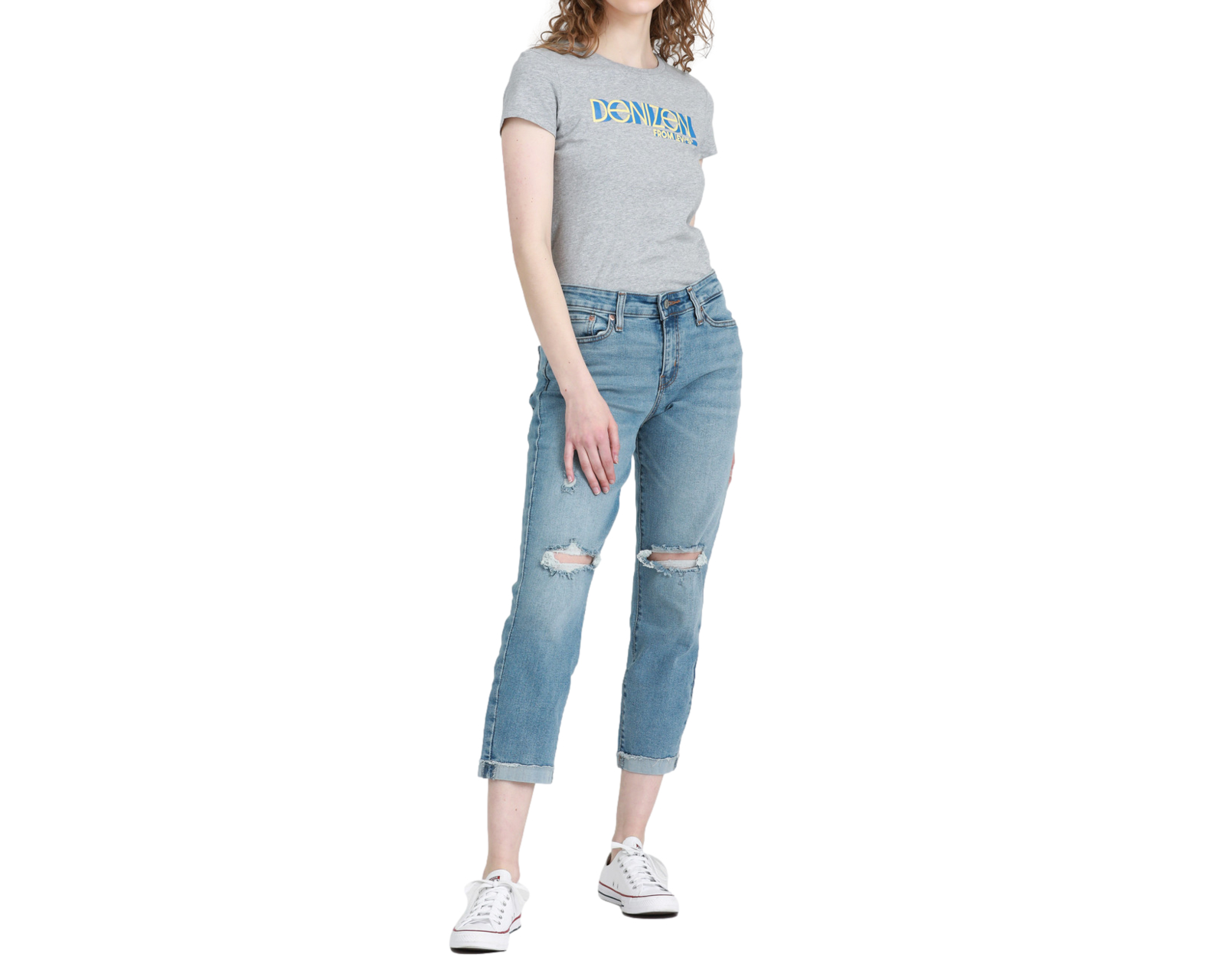 Foto 5 pulgar | Jeans Denizen 36723-0074 Mid-Rise Boyfriend color Azul