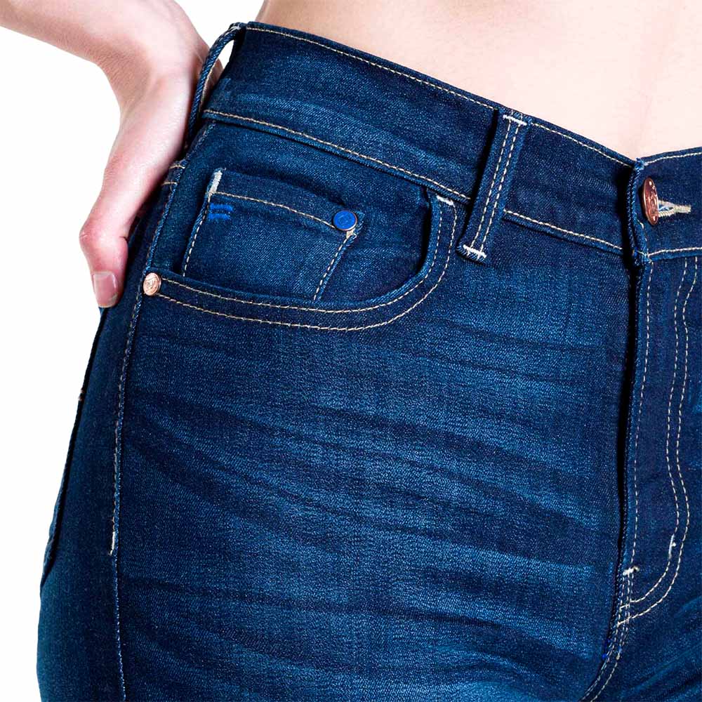 Foto 4 pulgar | Jeans de Mezclilla Oggi PASSBLU2222110 color Azul para Mujer