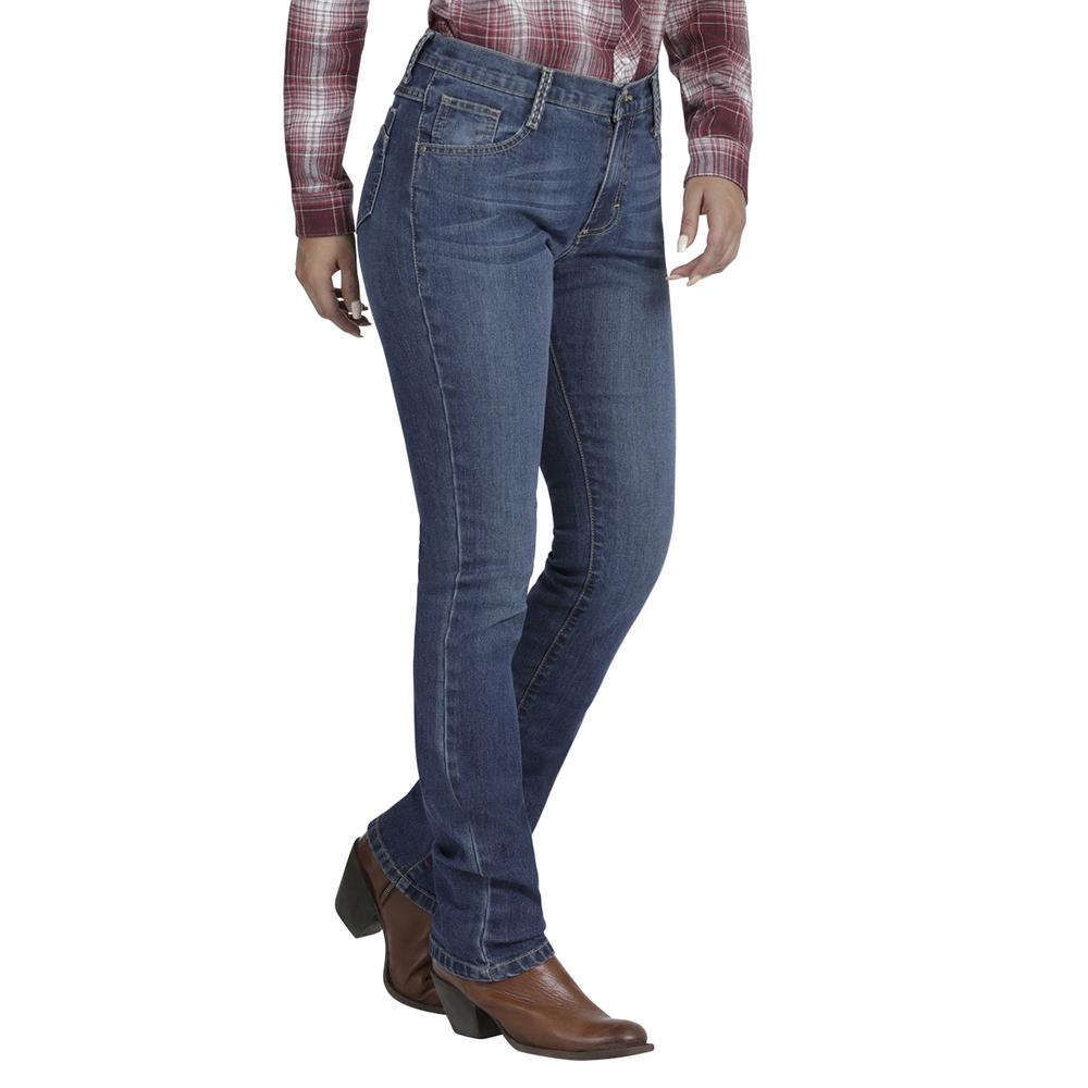 Foto 2 | Jeans Vaquero Wrangler Slim Fit 175 color Azul para Mujer