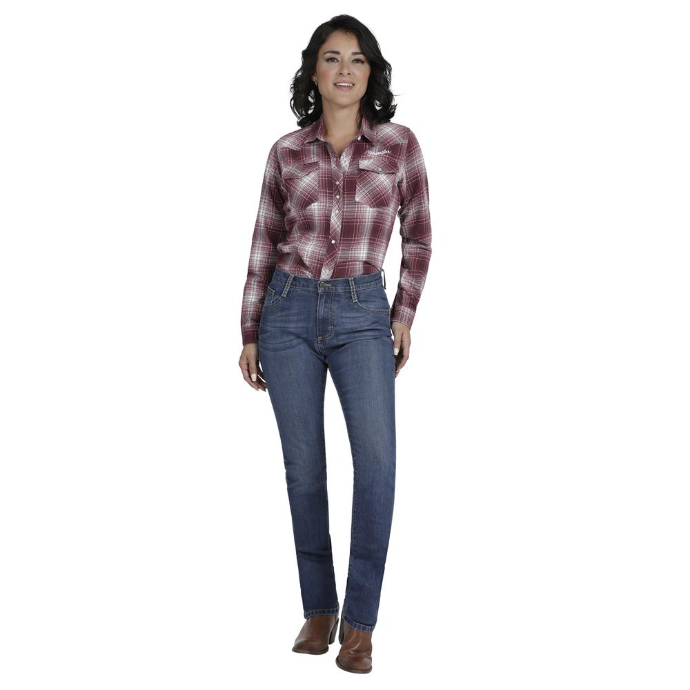 Foto 5 pulgar | Jeans Vaquero Wrangler Slim Fit 175 color Azul para Mujer