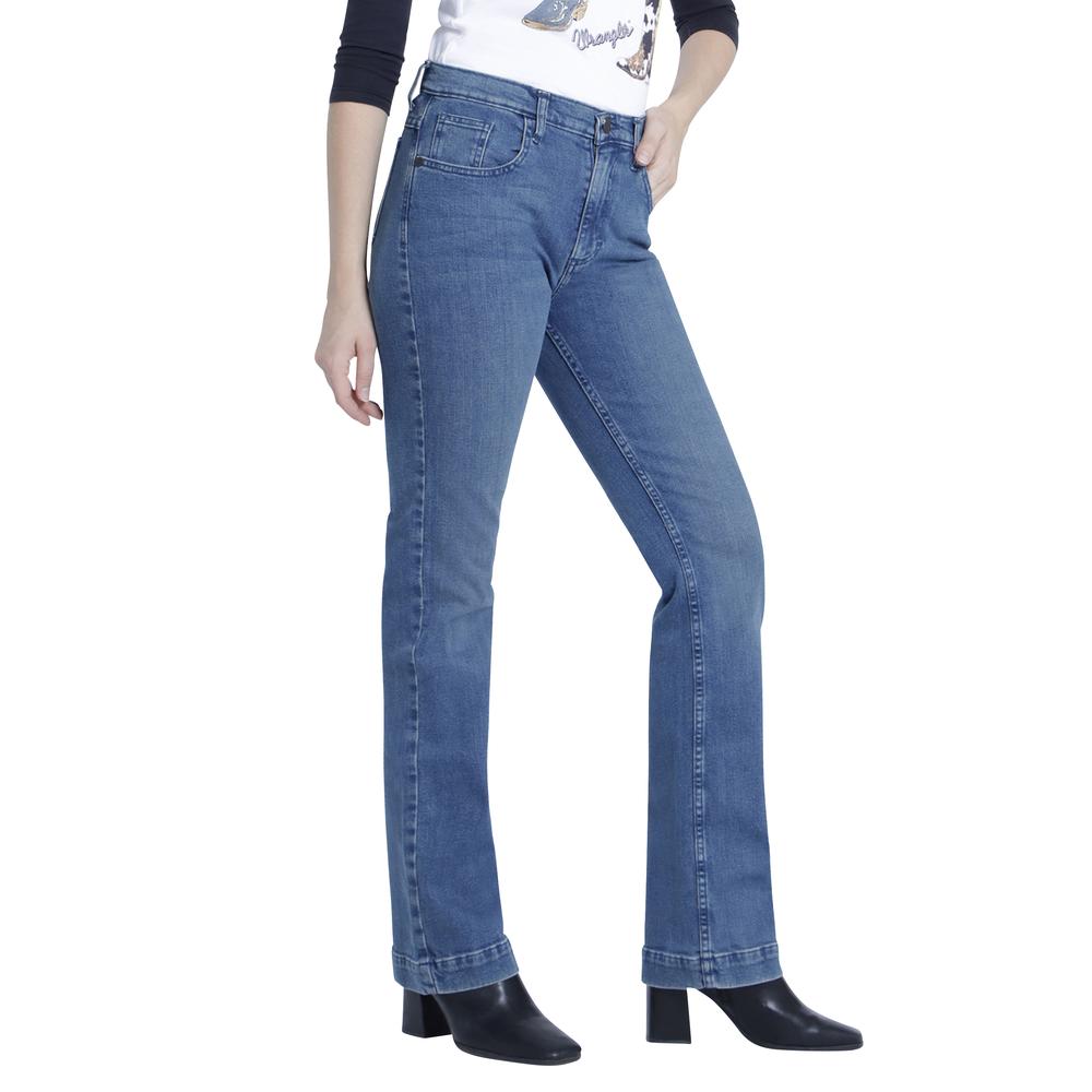 Foto 2 | Jeans Vaquero Wrangler High Rise Boot Cut 929 color Azul para Mujer