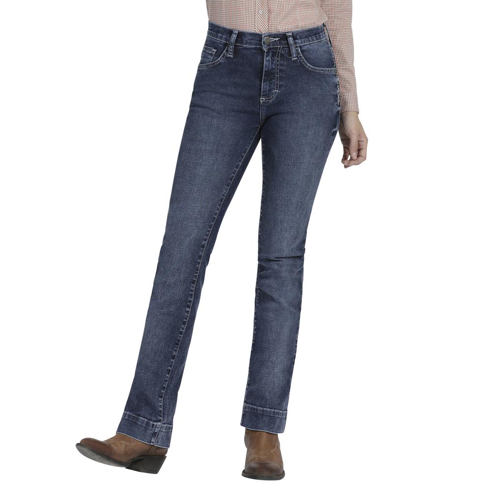 Foto 2 pulgar | Jeans Wrangler High Rise Boot Cut 144 color Azul para Mujer