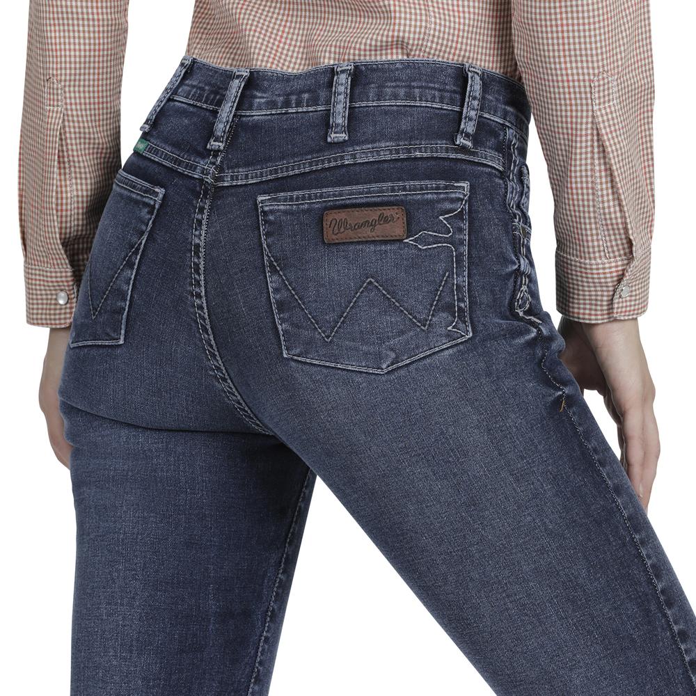 Foto 6 pulgar | Jeans Wrangler High Rise Boot Cut 144 color Azul para Mujer
