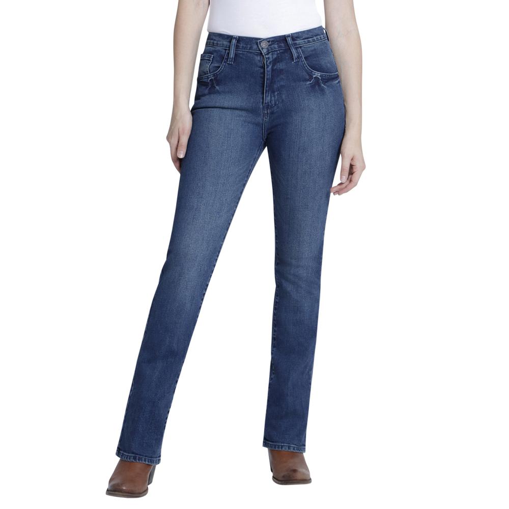 Foto 1 | Jeans Vaquero Wrangler High Rise Boot Cut 165 color Azul para Mujer