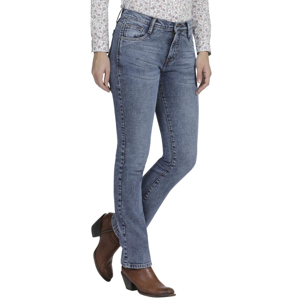 Foto 2 | Jeans Vaqueros Wrangler Slim Fit 149 color Azul para Mujer