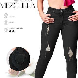 Foto 2 | Jeans Stretch Shendy Vendy Grises para Mujer