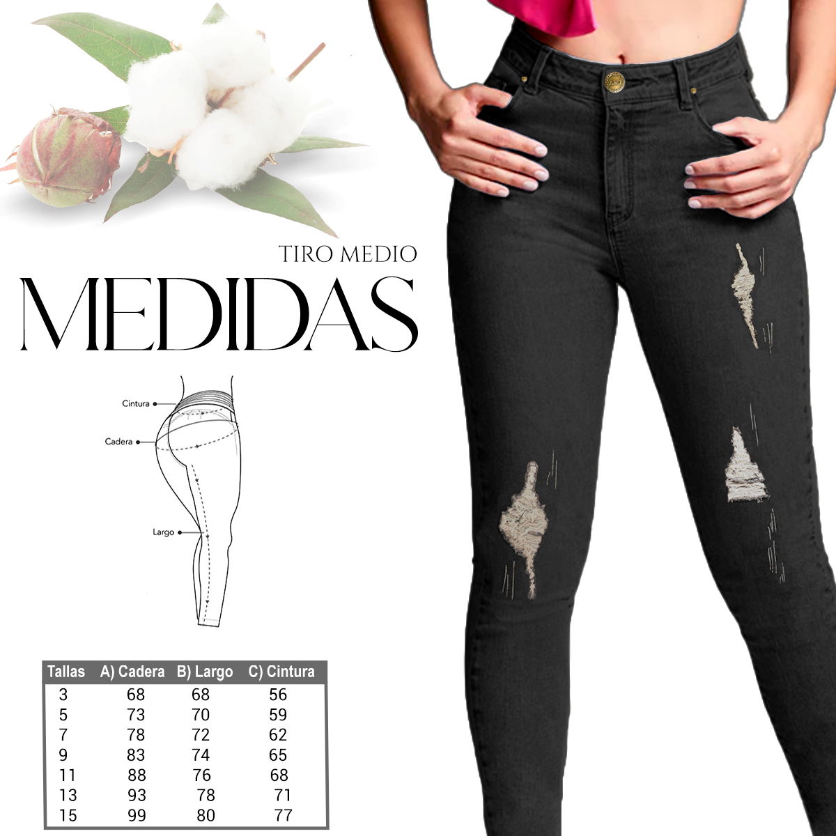 Foto 4 pulgar | Jeans Stretch Shendy Vendy Grises para Mujer