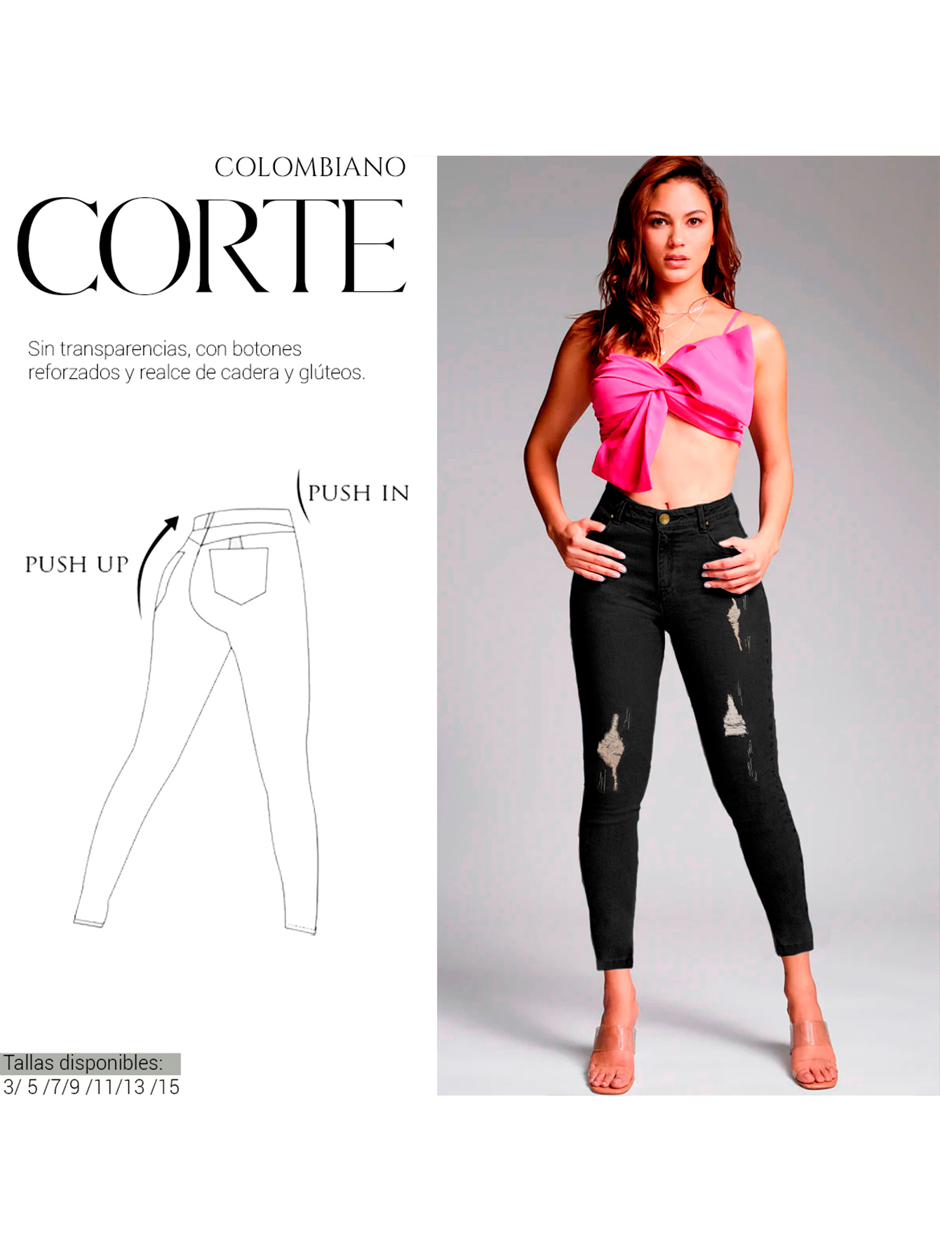 Foto 6 pulgar | Jeans Stretch Shendy Vendy Grises para Mujer