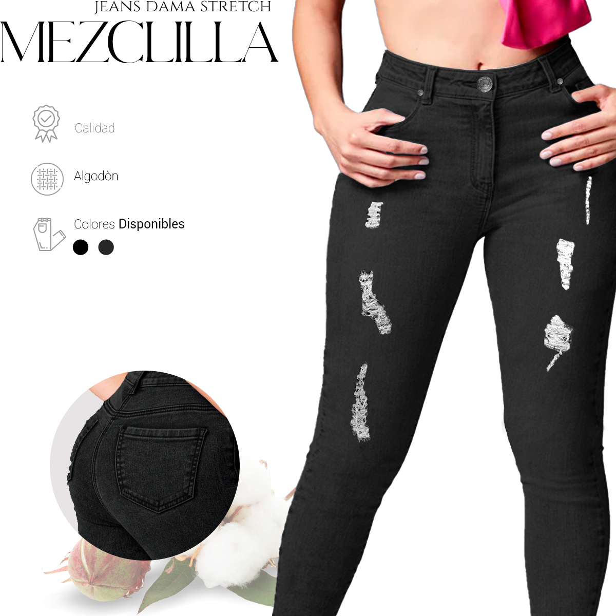 Foto 3 pulgar | Jeans Shendy Vendy Negros para Mujer