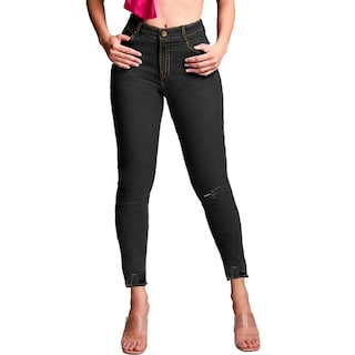 Foto 1 | Jeans para Dama Stretch Levanta Pompa Negro