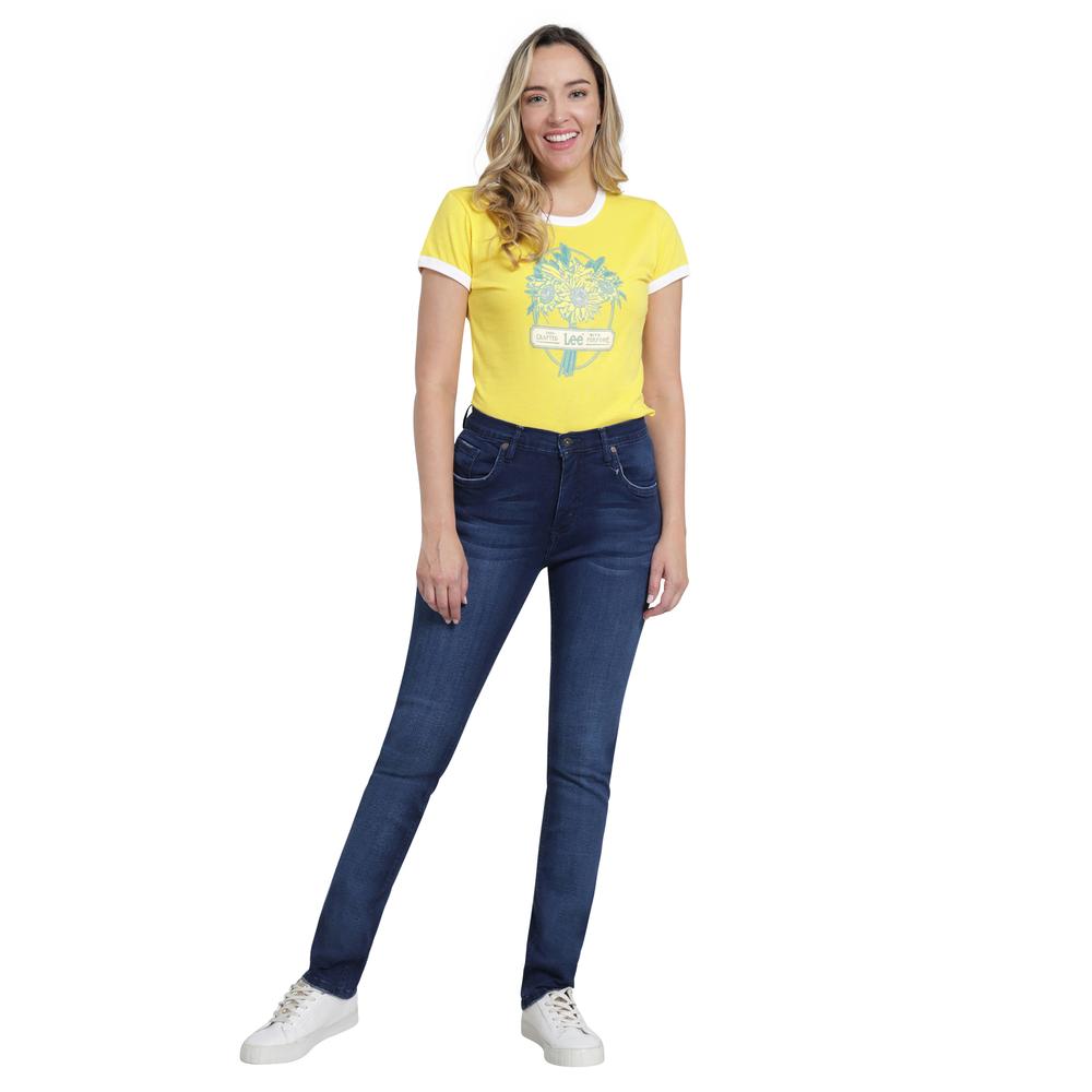 Foto 5 pulgar | Jeans Lee Slim Fit 456 Azules para Mujer