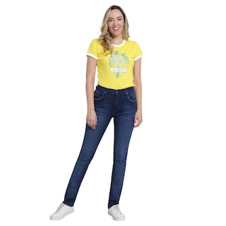 Foto 4 | Jeans Lee Slim Fit 456 Azules para Mujer