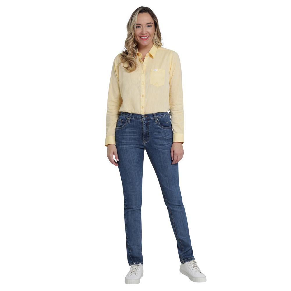 Foto 5 pulgar | Jeans Lee Azul Slim Fit para Mujer