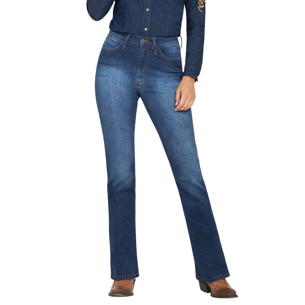 Jeans Vaqueros Wrangler High Rise Flare 401 Azul para Mujer