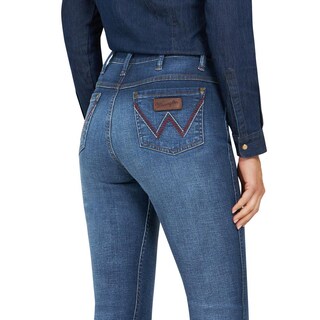 Foto 5 | Jeans Vaqueros Wrangler High Rise Flare 401 Azul para Mujer