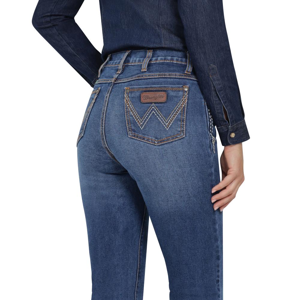 Foto 6 pulgar | Jeans Vaqueros Wrangler High Rise Boot 402 Azul