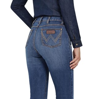 Foto 5 | Jeans Vaqueros Wrangler High Rise Boot 402 Azul
